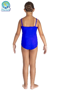 BODY LYCRA SPALLINE TINTA UNITA BLU BAMBINA